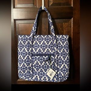 NWT Vera Bradley cobalt tile retired tote.